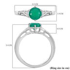 Verde Onyx  Solitaire Ring  Sterling Silver 0.90 ct  0.720  Ct.