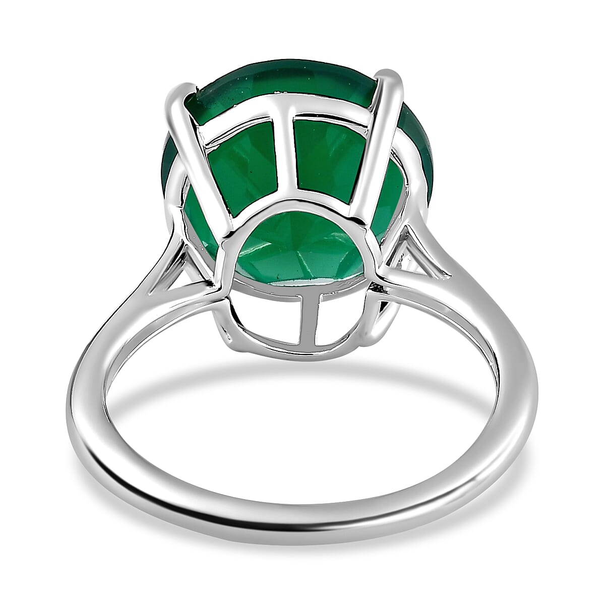 Verde Onyx Solitaire Ring in Sterling Silver 5.40 Ct. 7644268 5