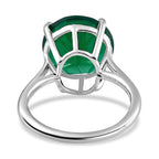 D'Joy Verde Onyx Solitaire Ring in Sterling Silver 5.41 Ct.
