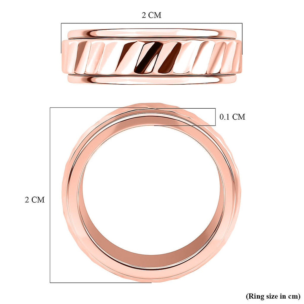 18K Rose Gold Vermeil Plated Band Ring