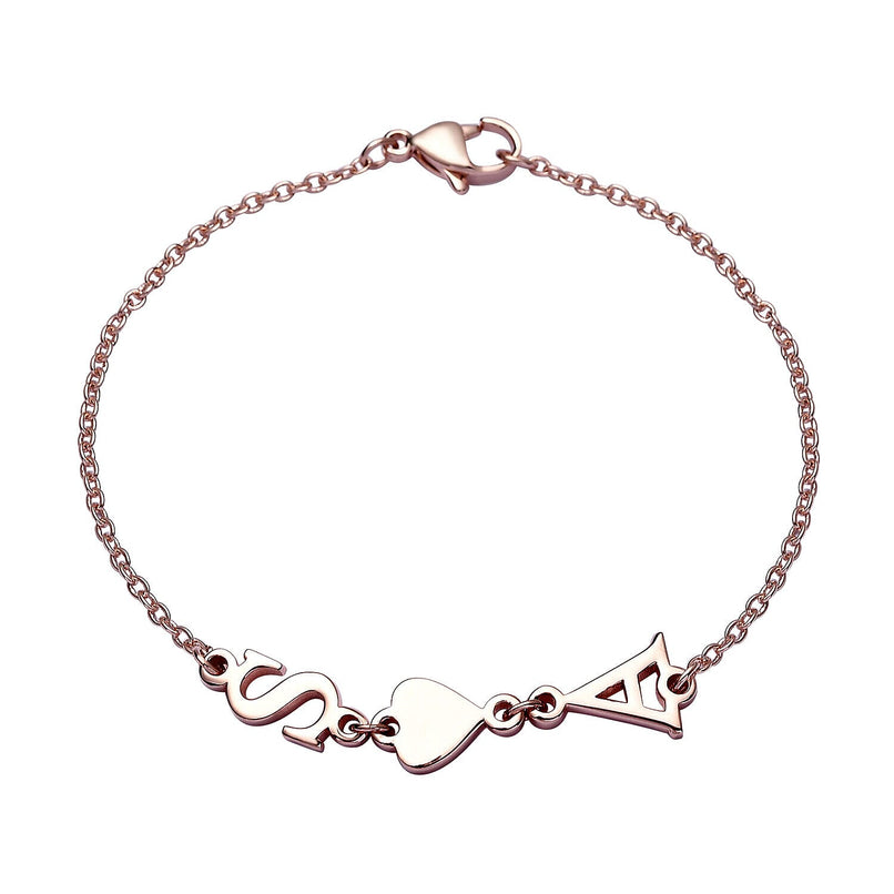 Bracelet (Size - 7.25) in 18K Vermeil Rose Gold Plated Sterling Silver
