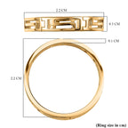 18K Yellow Gold Vermeil Plated Sterling Silver Greek Key Band Ring