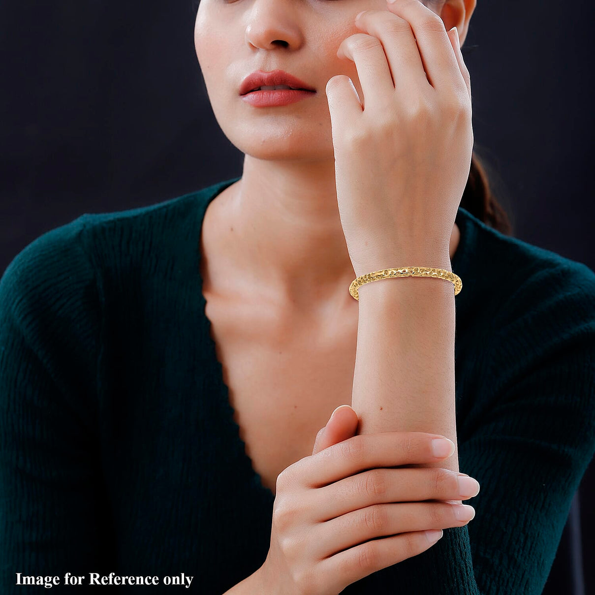 Vermeil YG Sterling Silver Bangle,  Silver Wt. 17.5 Gms 7668565 2