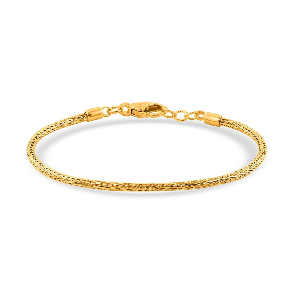 Vermeil YG Sterling Silver Bracelet (Size - 7.5),  Silver Wt. 7 Gms