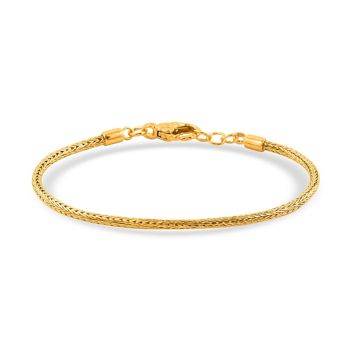 Vermeil Yellow Gold Plated Sterling Silver Snake Bracelet (Size - 7.5),  Silver Wt. 7 Gms 7782972 0