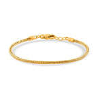 Vermeil YG Sterling Silver Bracelet (Size - 7.5),  Silver Wt. 7 Gms