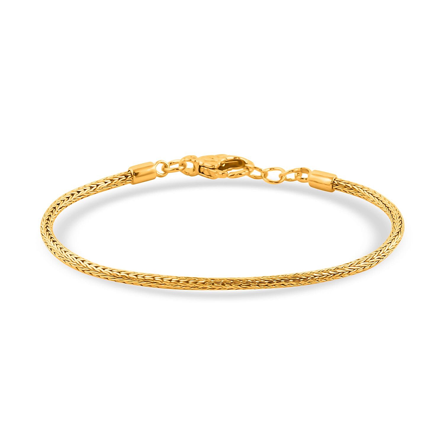 Vermeil Yellow Gold Plated Sterling Silver Snake Bracelet (Size - 7.5),  Silver Wt. 7 Gms 7782972 0
