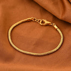 Vermeil YG Sterling Silver Bracelet (Size - 7.5),  Silver Wt. 7 Gms