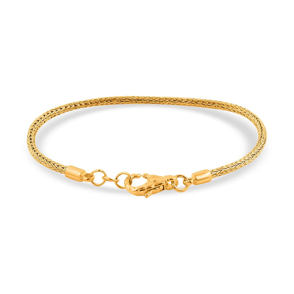 Vermeil YG Sterling Silver Bracelet (Size - 7.5),  Silver Wt. 7 Gms