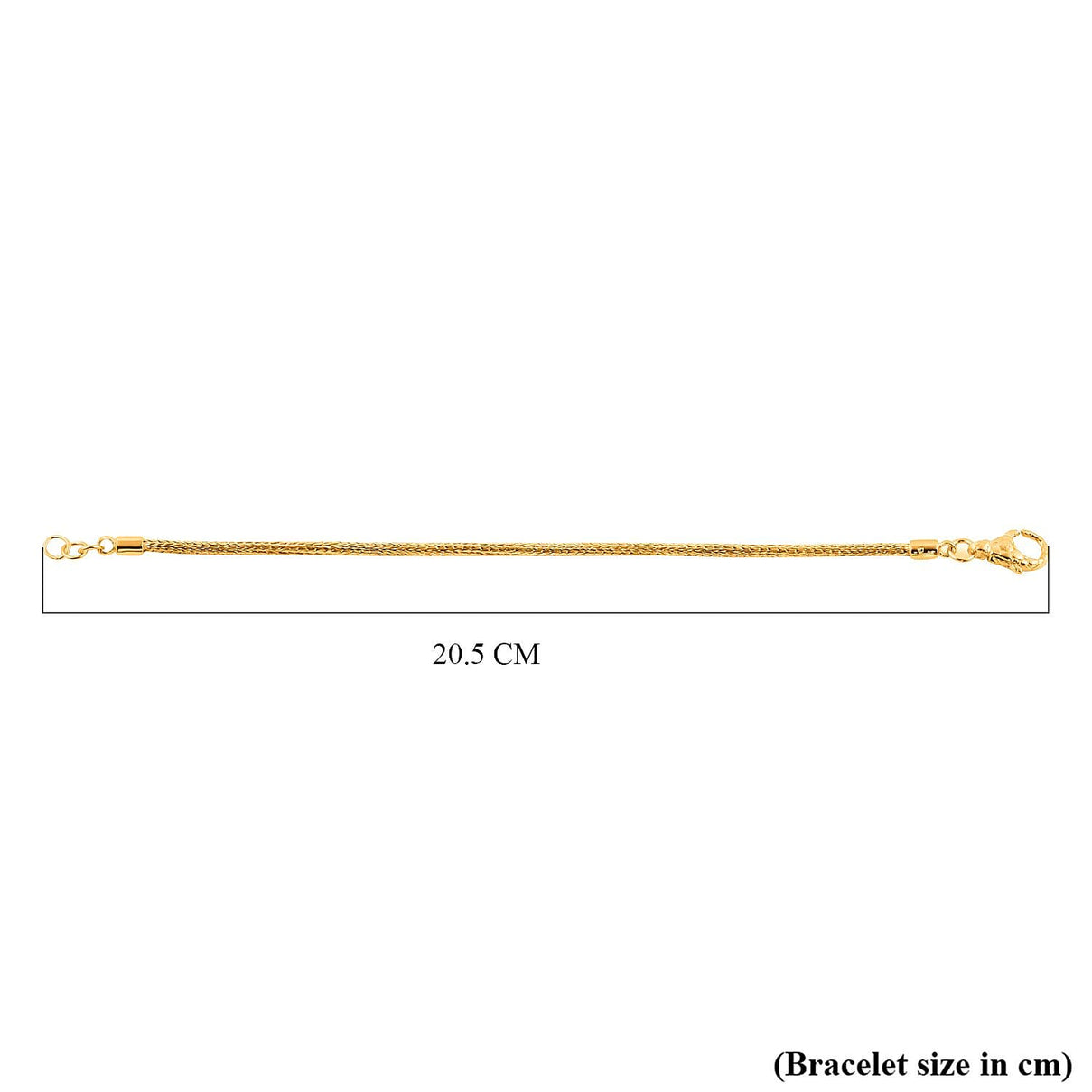 Vermeil Yellow Gold Plated Sterling Silver Snake Bracelet (Size - 7.5),  Silver Wt. 7 Gms 7782972 5