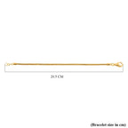 Vermeil YG Sterling Silver Bracelet (Size - 7.5),  Silver Wt. 7 Gms
