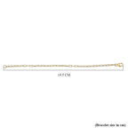 Closeout Deal- 18K Yellow Gold Vermeil Plated Sterling Silver Paperclip Bracelet (Size - 7.5)