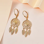 Vermeil YG Sterling Silver Fancy Earring,  Silver Wt. 5.94 Gms