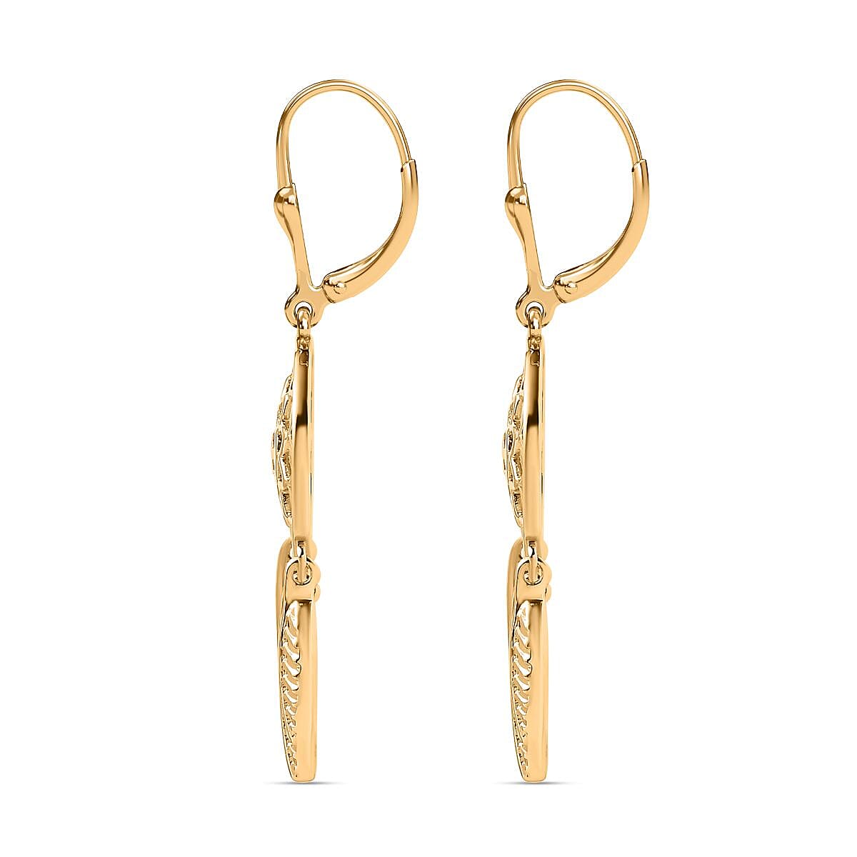 Vermeil YG Sterling Silver Fancy Earring,  Silver Wt. 5.94 Gms 7743714 4