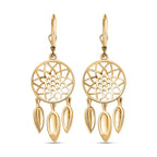 Vermeil YG Sterling Silver Fancy Earring,  Silver Wt. 5.94 Gms