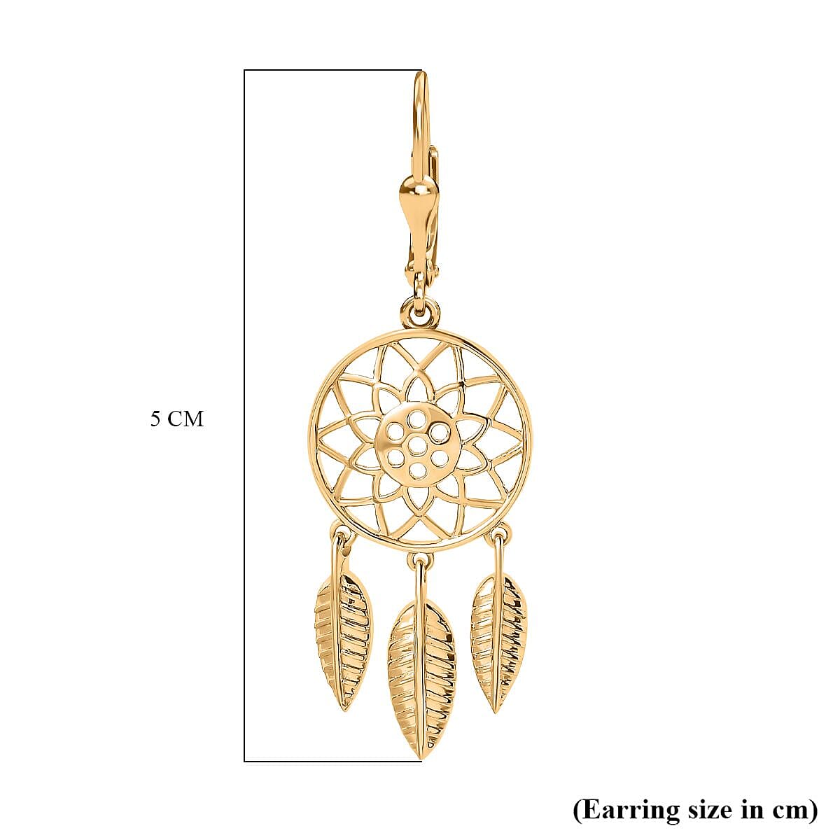 Vermeil YG Sterling Silver Fancy Earring,  Silver Wt. 5.94 Gms 7743714 6