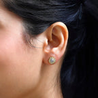 18K Vermeil YG Plated Sterling Silver Sunflower Stud Earrings