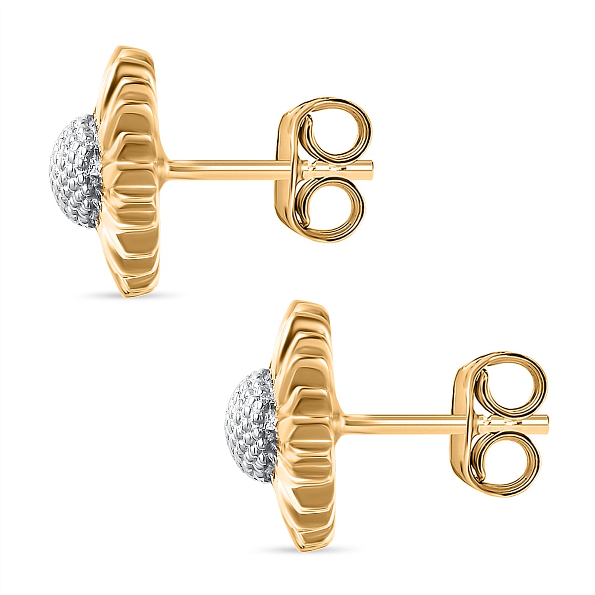 18K Vermeil YG Plated Sterling Silver Sunflower Stud Earrings 7755505 4