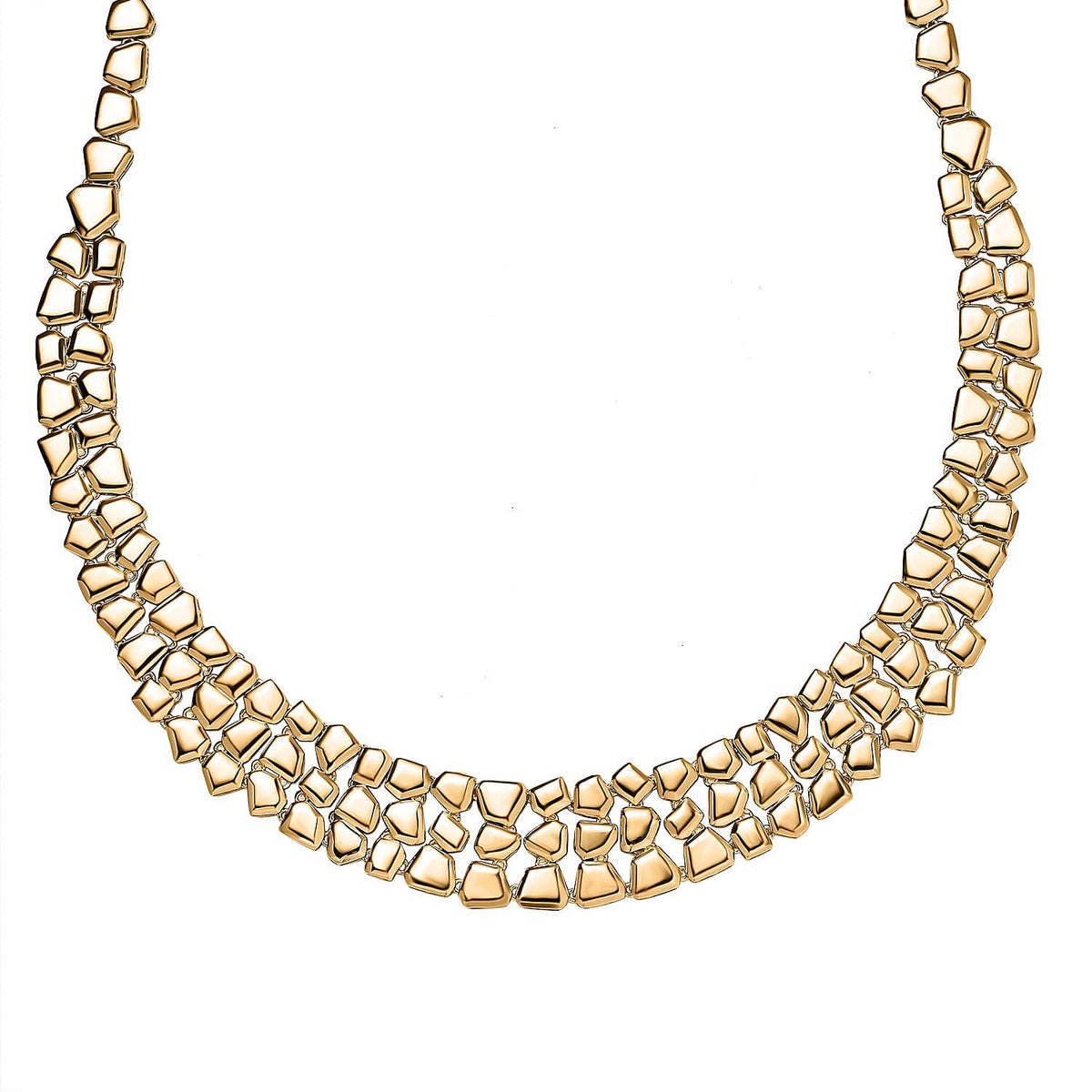 Find of the Month - Abstract Art Inspired Necklace (Size - 20) in 18K Vermeil Yellow Gold Plated Sterling Silver 7668804 0