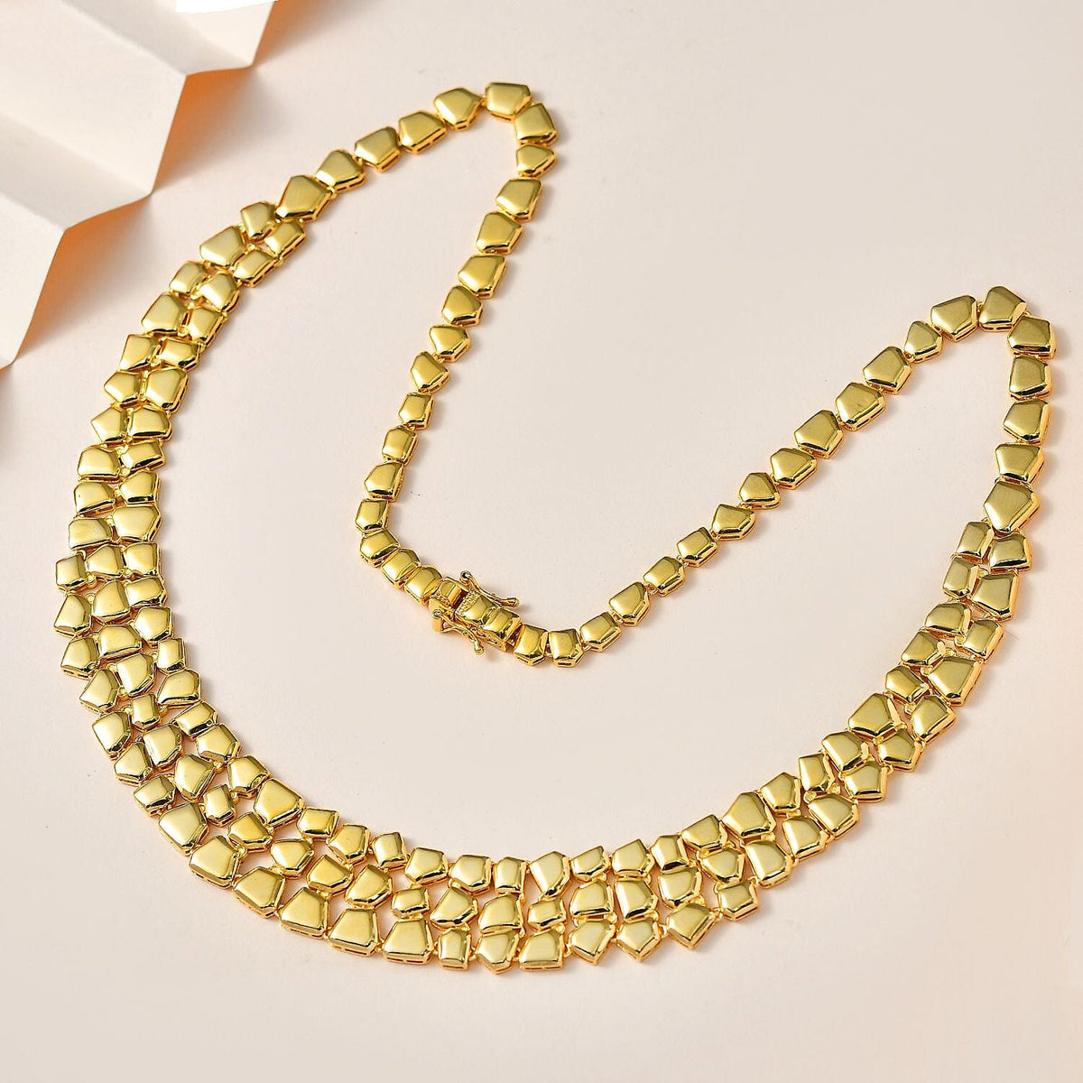 Find of the Month - Abstract Art Inspired Necklace (Size - 20) in 18K Vermeil Yellow Gold Plated Sterling Silver 7668804 2