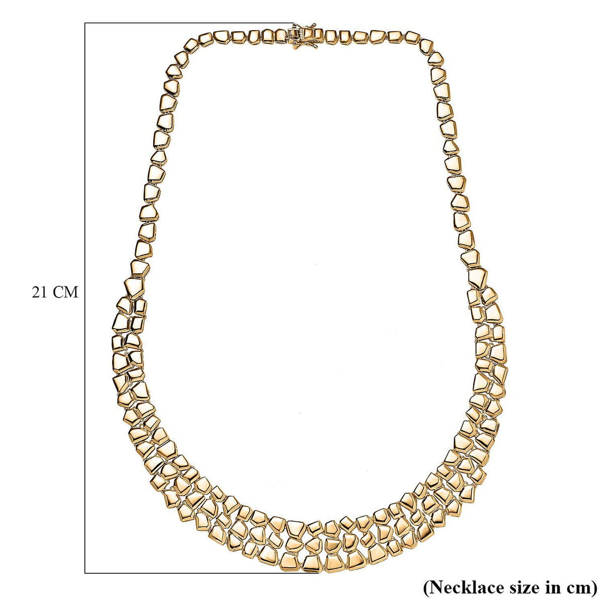 Find of the Month - Abstract Art Inspired Necklace (Size - 20) in 18K Vermeil Yellow Gold Plated Sterling Silver 7668804 4
