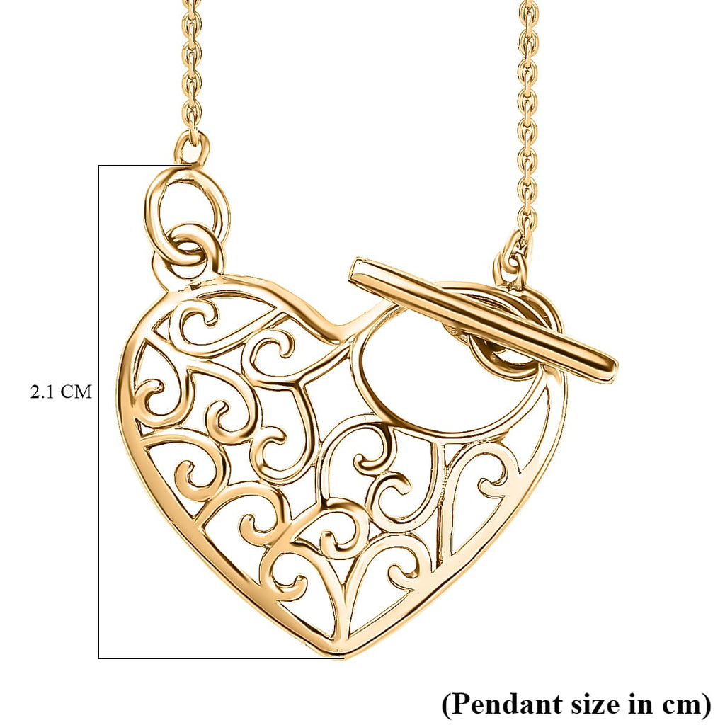 Vermeil YG Sterling Silver Fancy Necklace (Size - 20),  Silver Wt. 8 Gms