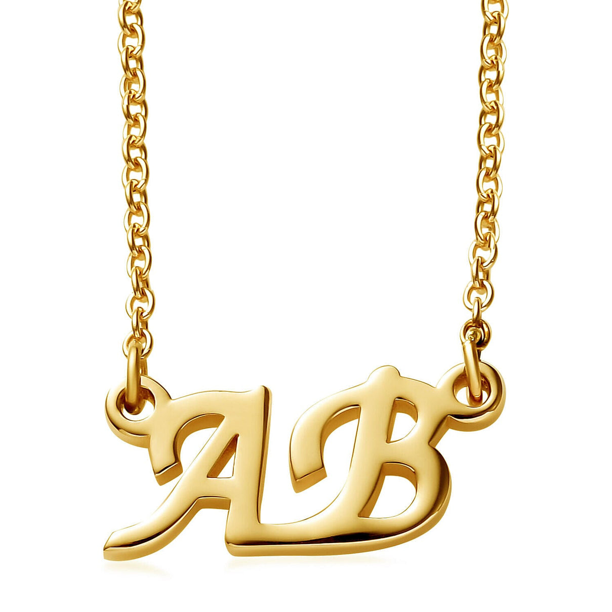 D'Joy 18K Vermeil Yellow Gold Plated Sterling Silver Initail Necklace (Size 20) 7205421 0