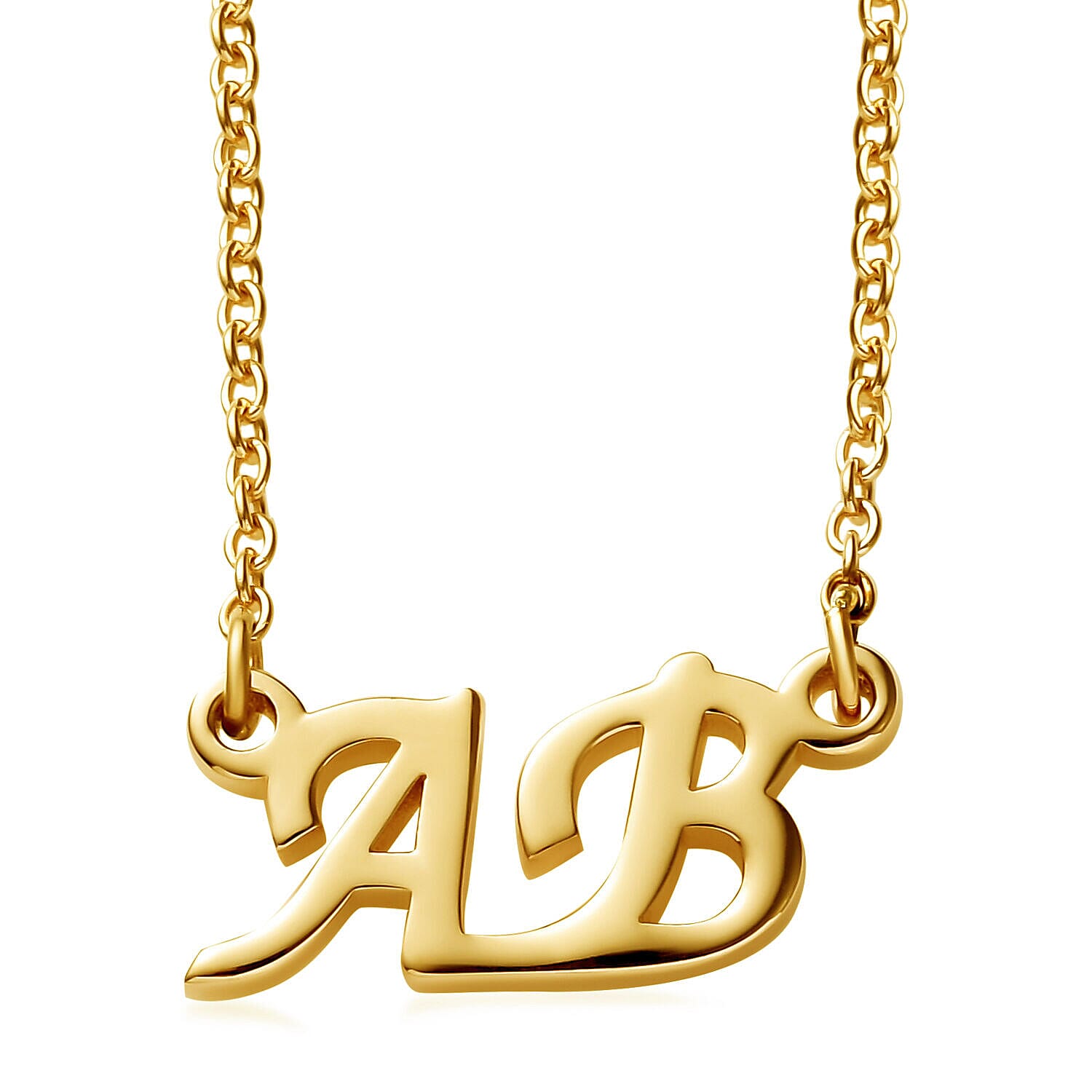 D'Joy 18K Vermeil Yellow Gold Plated Sterling Silver Initail Necklace (Size 20) 7205421 0