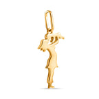 18K Vermeil Yellow Gold Plated Sterling Silver Mother & Baby Pendant