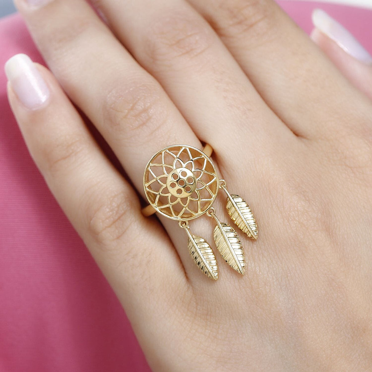 Vermeil YG Sterling Silver Fancy Ring,  Silver Wt. 6.5 Gms 7743744 2