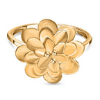 Designer Inspired - 18K Yellow Gold Vermeil Plated Sterling Silver Floral Ring