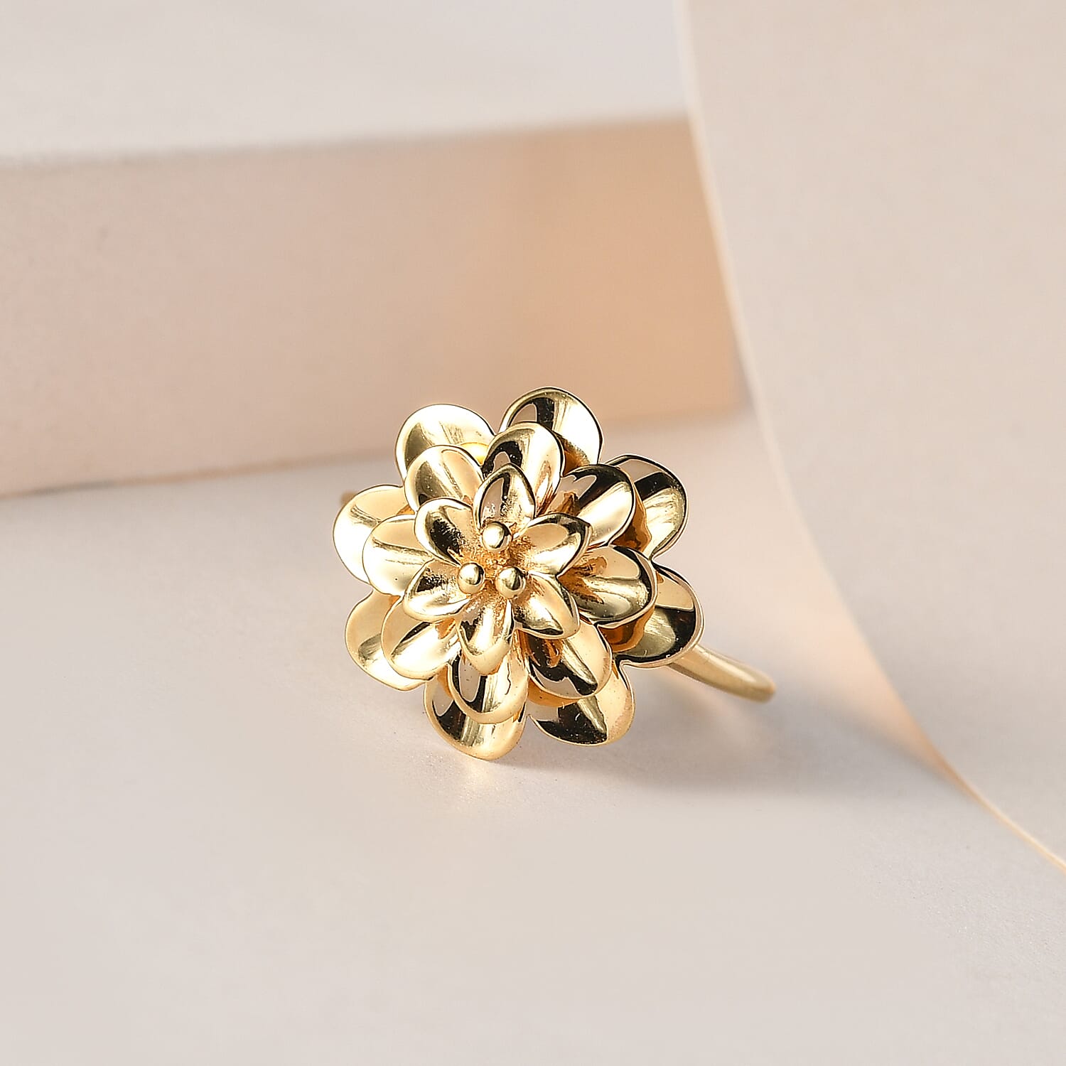Designer Inspired - 18K Yellow Gold Vermeil Plated Sterling Silver Floral Ring 7635681 1