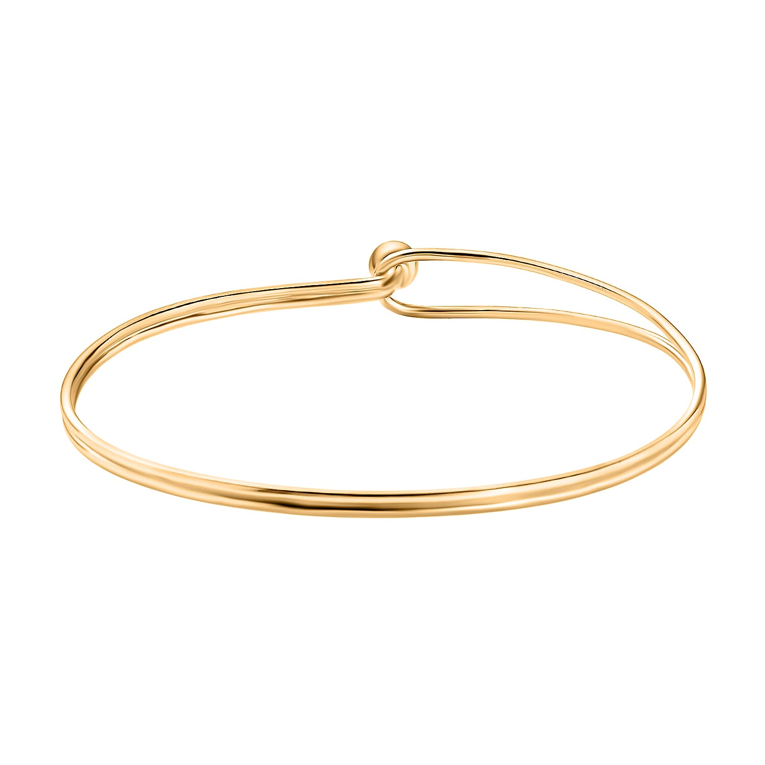 18K Vermeil Yellow Gold Plated Sterling Silver Cuff Bangle (Size 7.5) 7666711 4