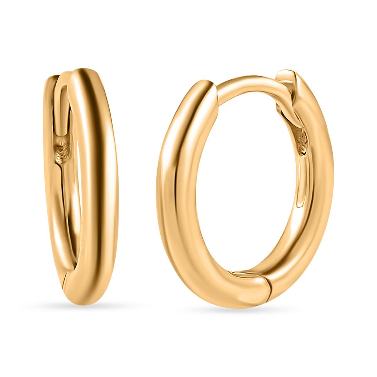 Full Hoop Earrings in Sterling Silver with an 18K Vermeil Yellow Gold (with Clasp) 7340597 0