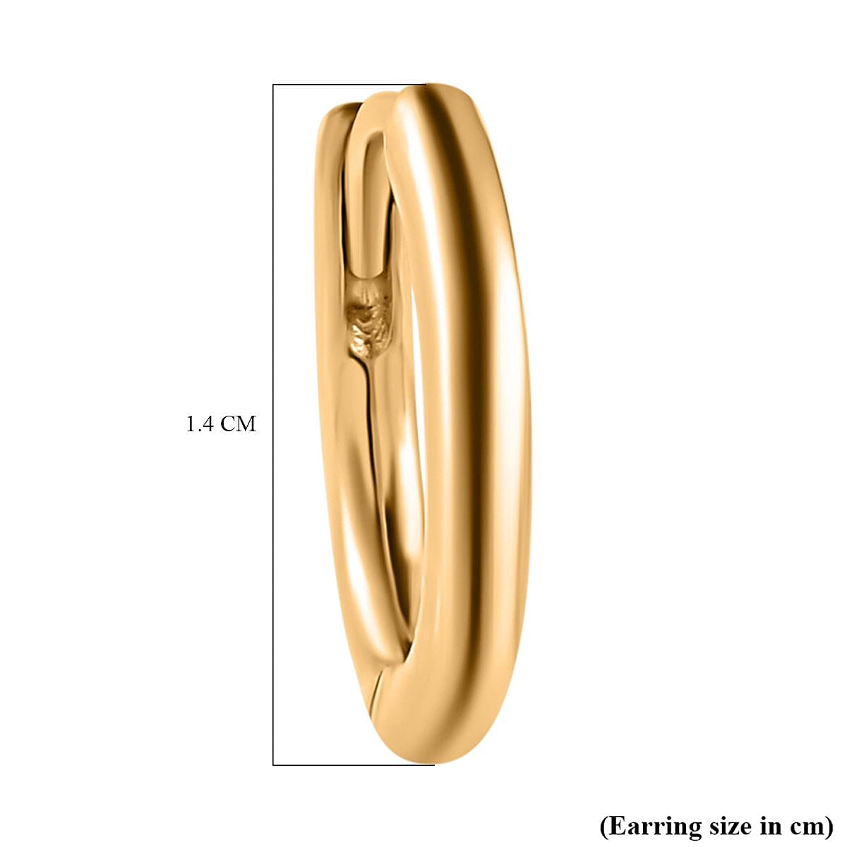 Full Hoop Earrings in Sterling Silver with an 18K Vermeil Yellow Gold (with Clasp) 7340597 5