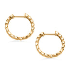 18K Gold Vermeil Sterling Silver Full Hoop Pebble Earring