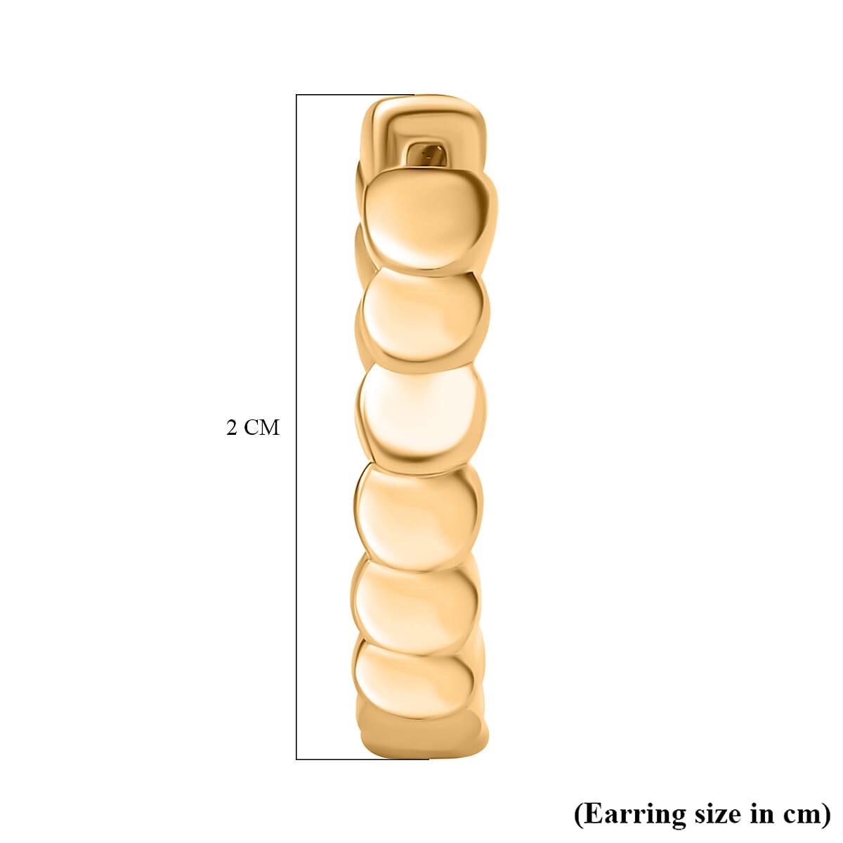 18K Gold Vermeil Sterling Silver Full Hoop Pebble Earring 7742389 4