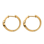 Vermeil YG Plated Sterling Silver Heart Huggie Hoop Earrings, Silver Wt. 6 Gms
