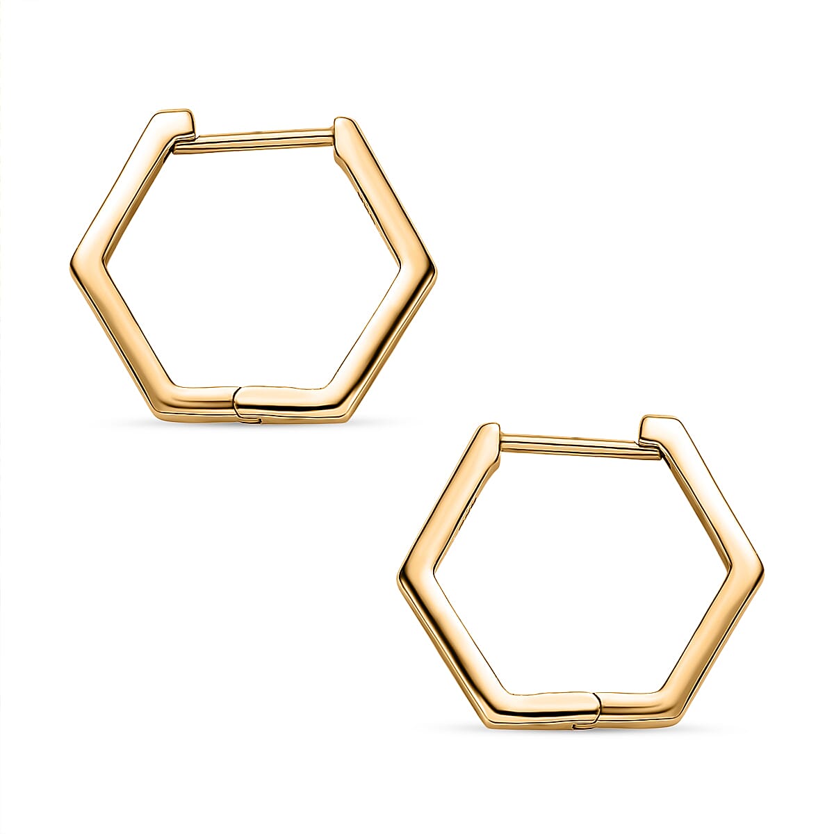Waterproof Full Hoop Earrings in 18K Vermeil Yellow Gold Plating Sterling Silver 7618163 4