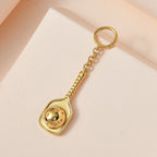 Keychain in 18K Yellow Gold Vermeil Plated Sterling Silver
