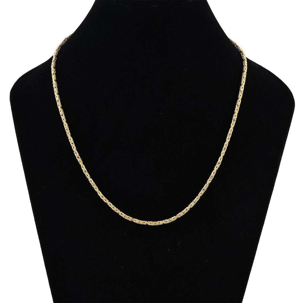 Royal Bali - 22K Gold Vermeil Plated Sterling Silver Borobudur Necklace (Size - 20), Silver Wt. 22.30 Gms