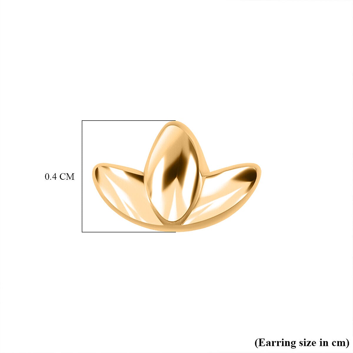 Lotus Earrings in Sterling Silver with an 18K Vermeil Yellow Gold (with Push Post) 7340890 5