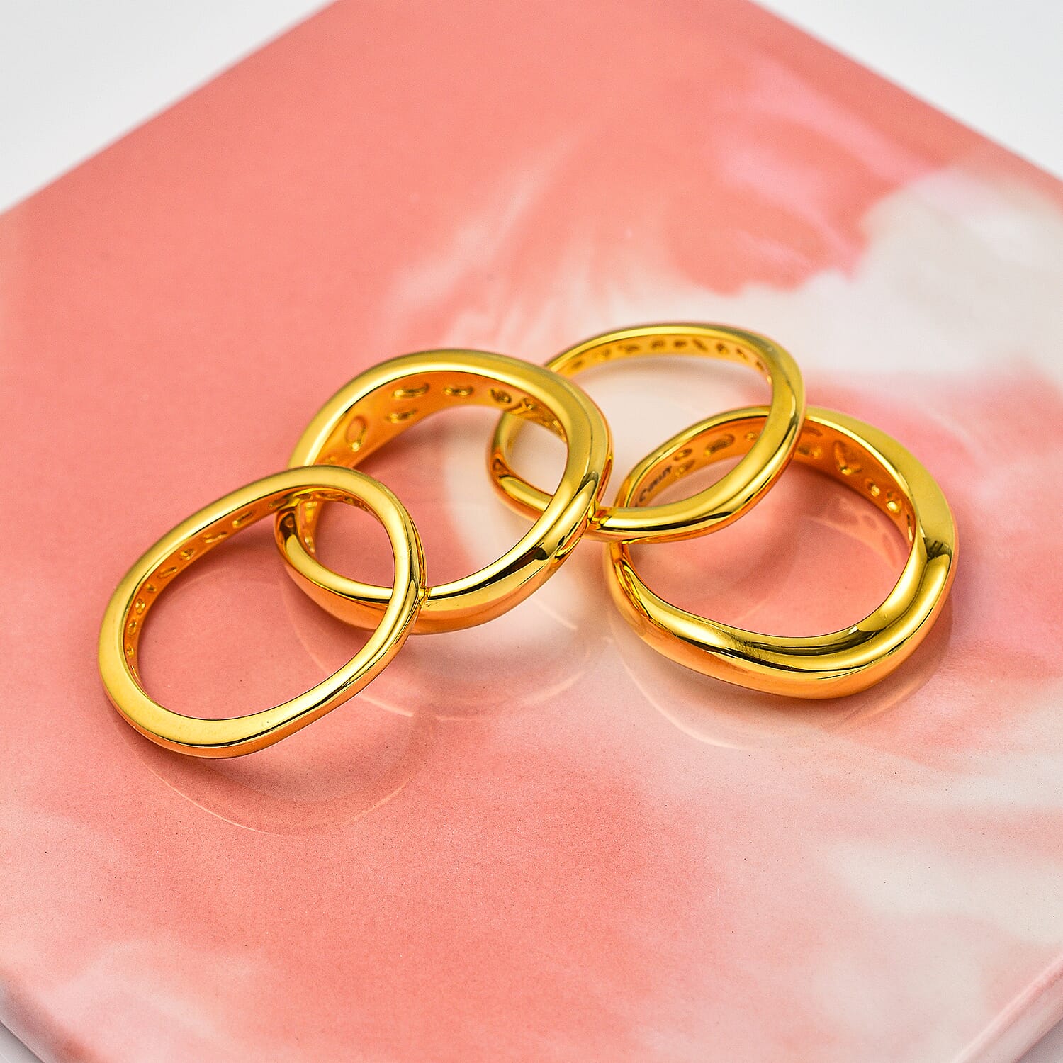 Vermeil Yellow Gold Plated Sterling Silver Ring, Silver Wt. 13 Gms 4182192 1