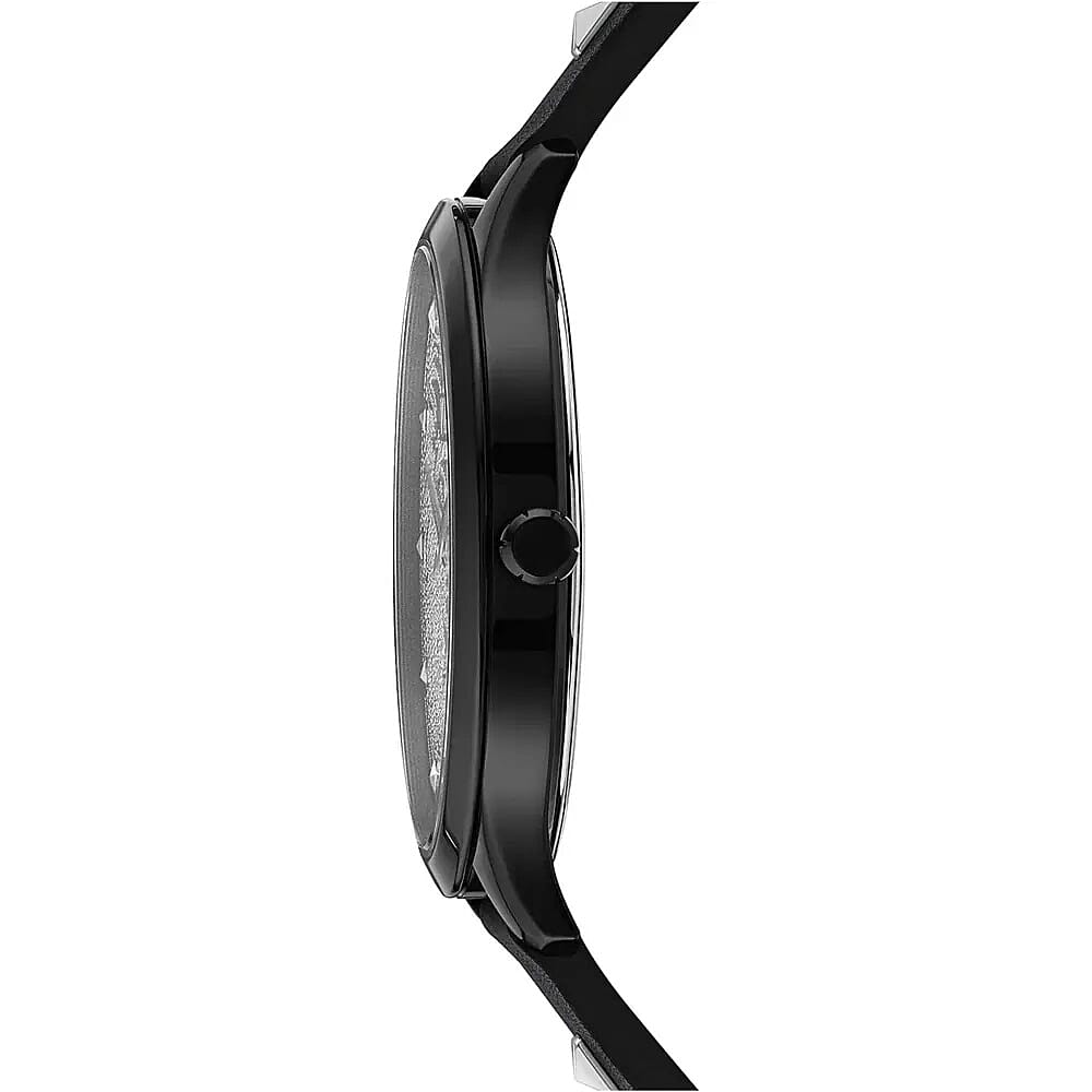 Versace Versus Nero Cint Pelle Quartz Movement 3ATM Water Resistant Analog Watch With Black Leather Strap -  Black 7713611 1