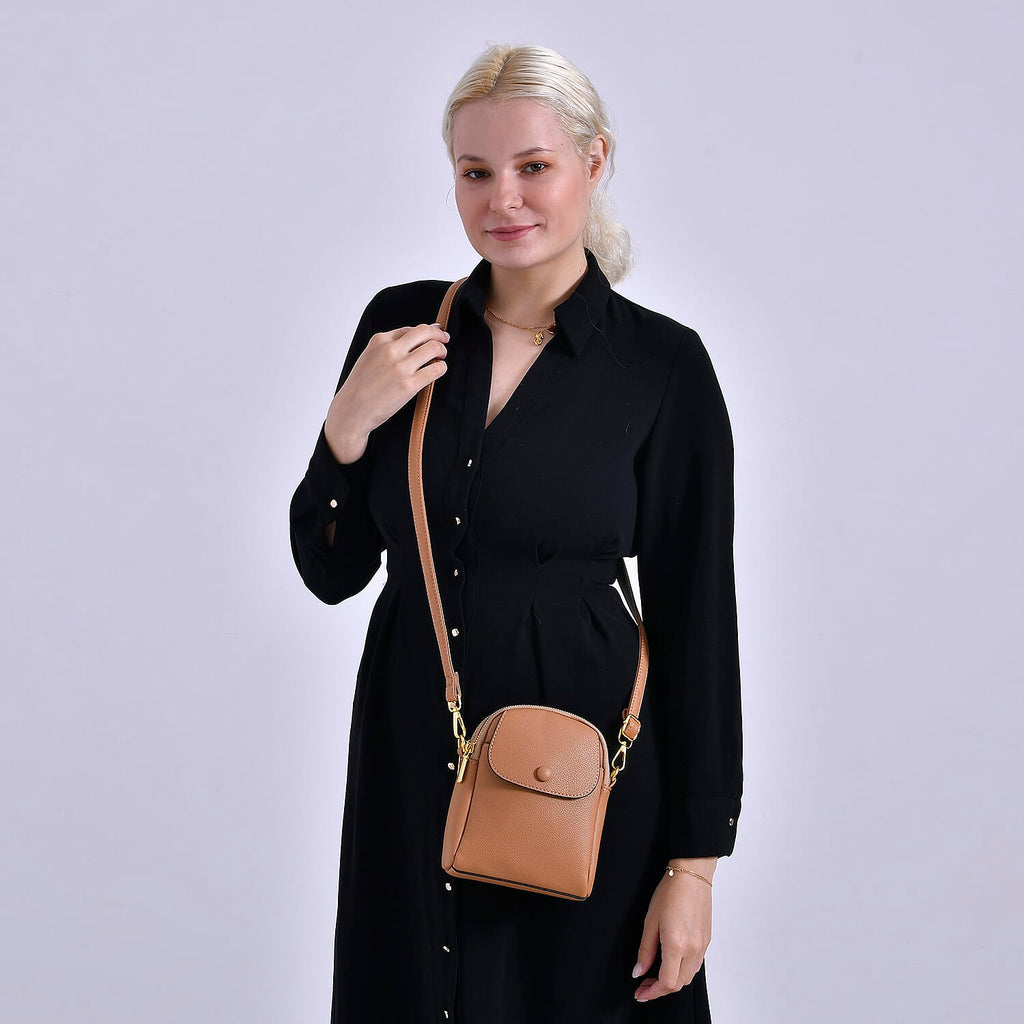 DEAL OF THE DAY - Versatile Small Western Crossbody Bag with Detachable Shoulder Strap - Tan