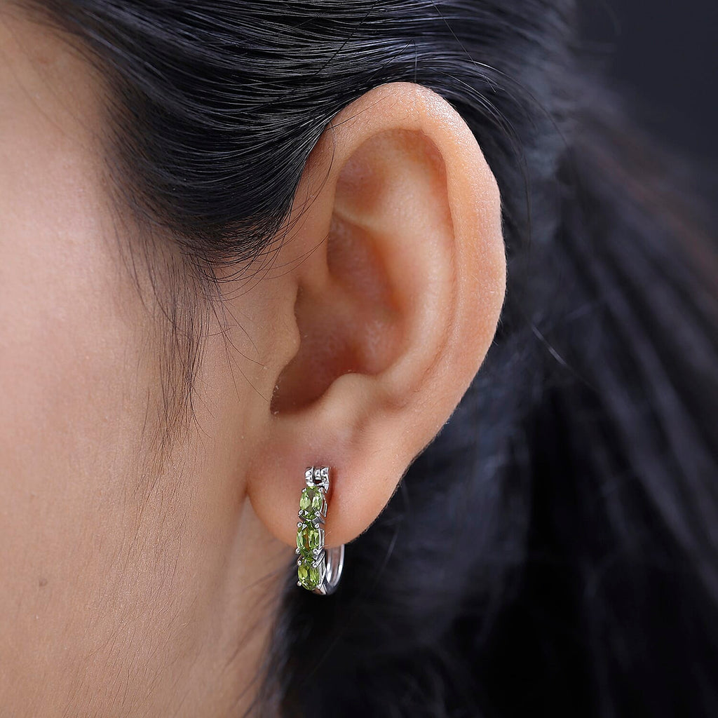 Rare Vesuvianite Earrings in Platinum Overlay Sterling Silver 1.74 Ct