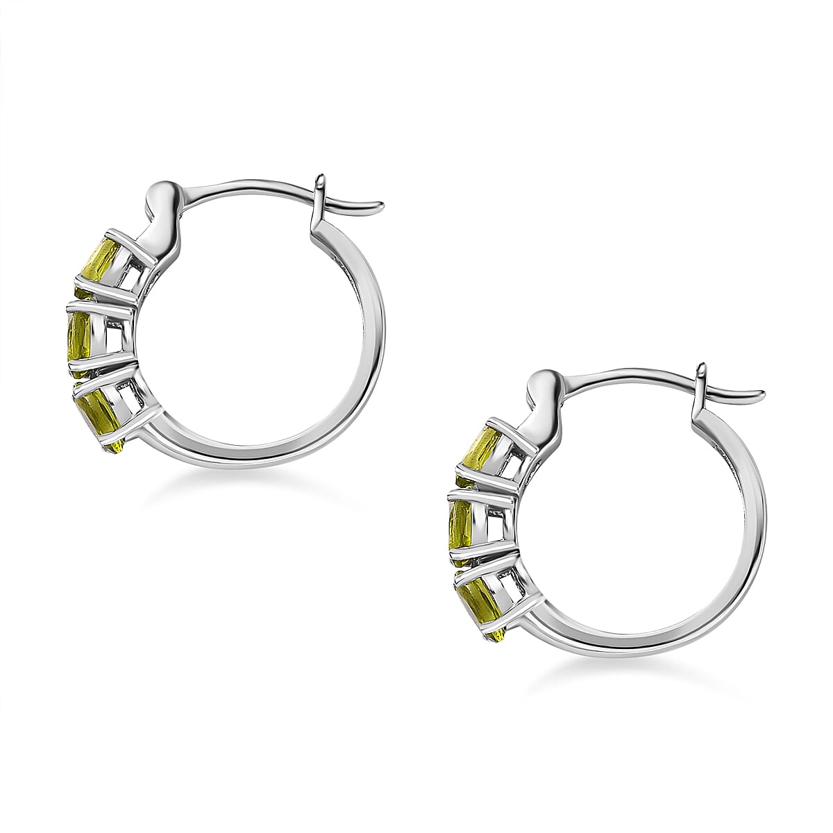 Rare Vesuvianite Earrings in Platinum Overlay Sterling Silver 1.74 Ct 7621940 3