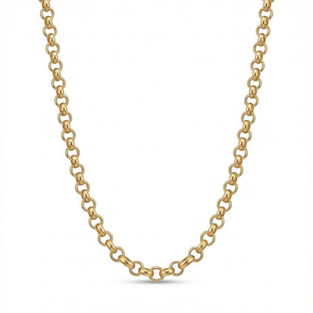 ITALIAN ROMA CLOSEOUT BUY - 9K Yellow Gold Belcher Necklace  (Size - 22) with Lobster Clasp, 10.25 gram V32647415 1