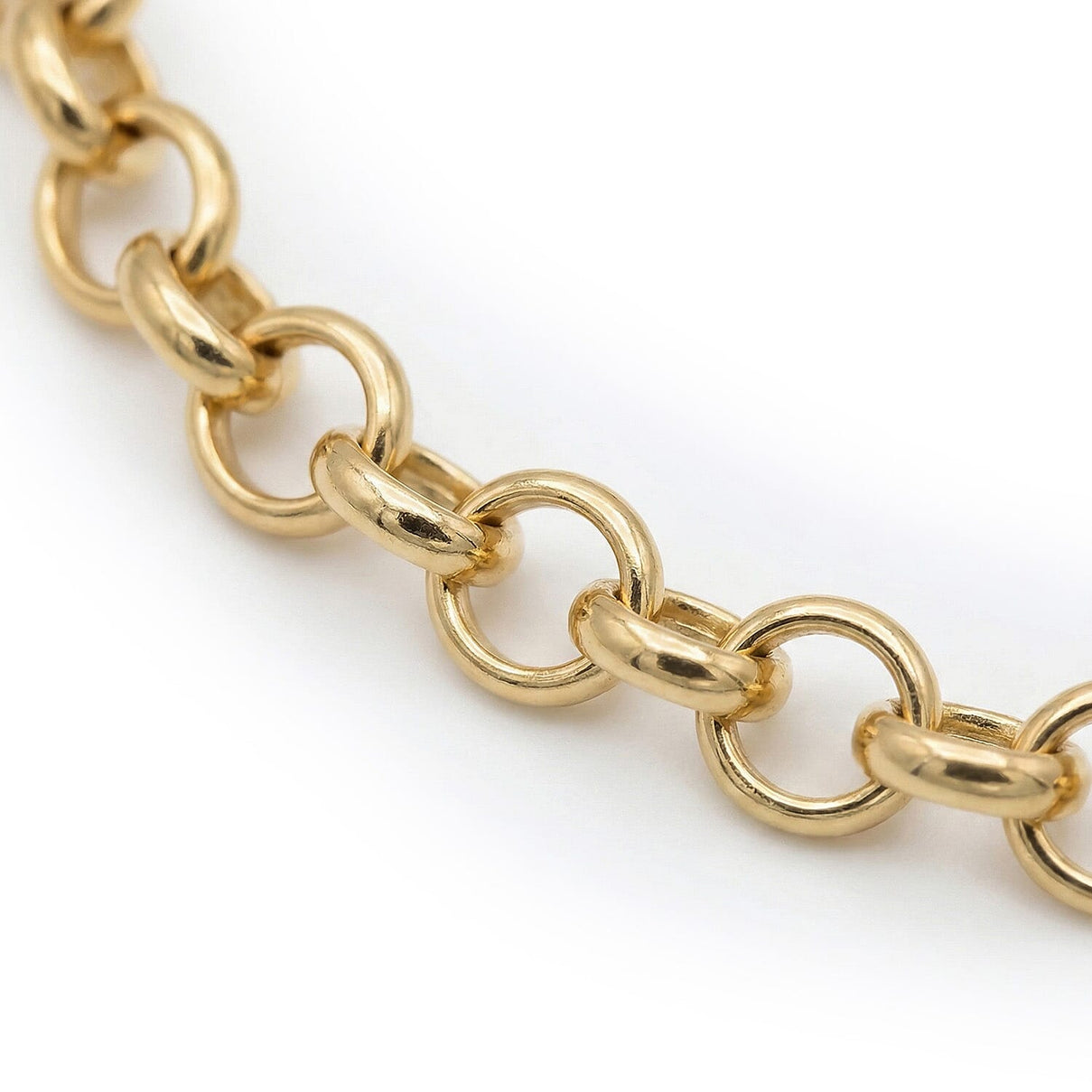 ITALIAN ROMA CLOSEOUT BUY - 9K Yellow Gold Belcher Necklace  (Size - 22) with Lobster Clasp, 8519071 3