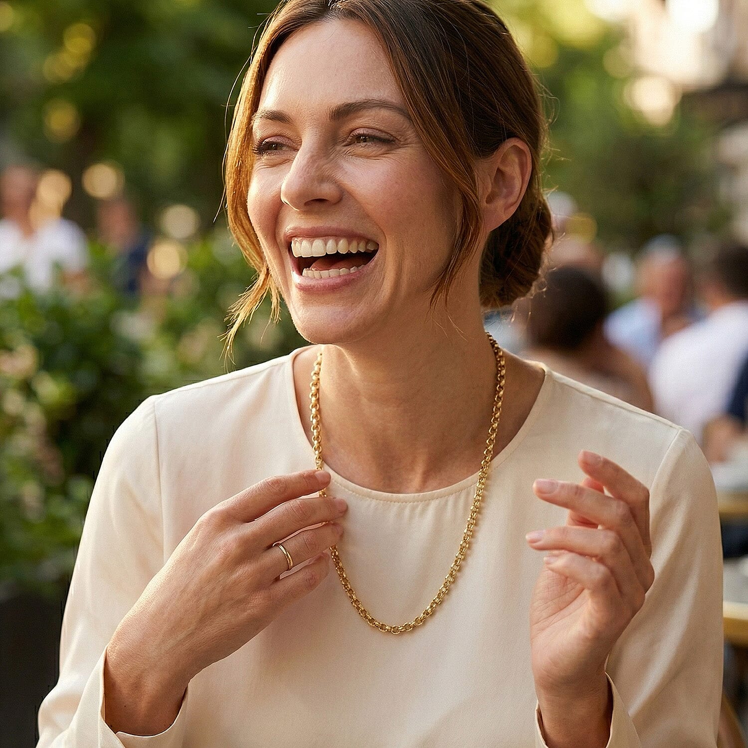 ITALIAN ROMA CLOSEOUT BUY - 9K Yellow Gold Belcher Necklace  (Size - 22) with Lobster Clasp, 8519071 4